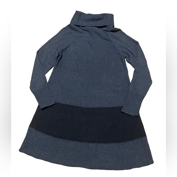 Soft Surroundings Dresses & Skirts - Soft Surroundings navy and blue wool angora blend cowl neck sweater dress